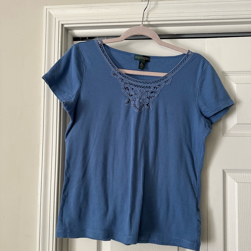 EUC Lauren Jeans Company blue top